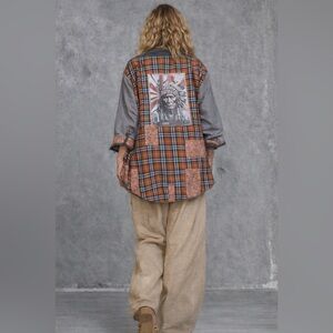 Shabby chic style reversible Patchwork jacket